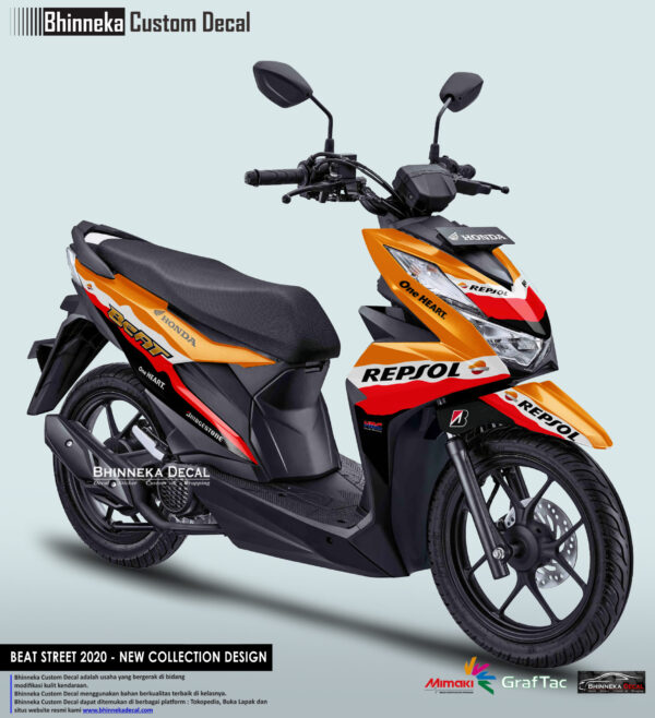 Honda Vario 2020 Repsol. DECAL STICKER HONDA BEAT STREET 2020 REPSOL – Bhinneka Custom Decal