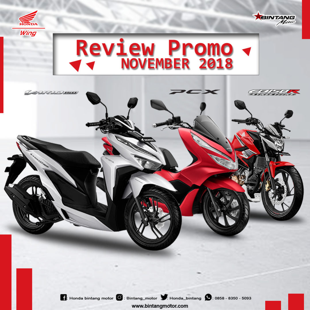 Angsuran Honda Vario 150 Fif. Review Promo Bintang Motor November 2018