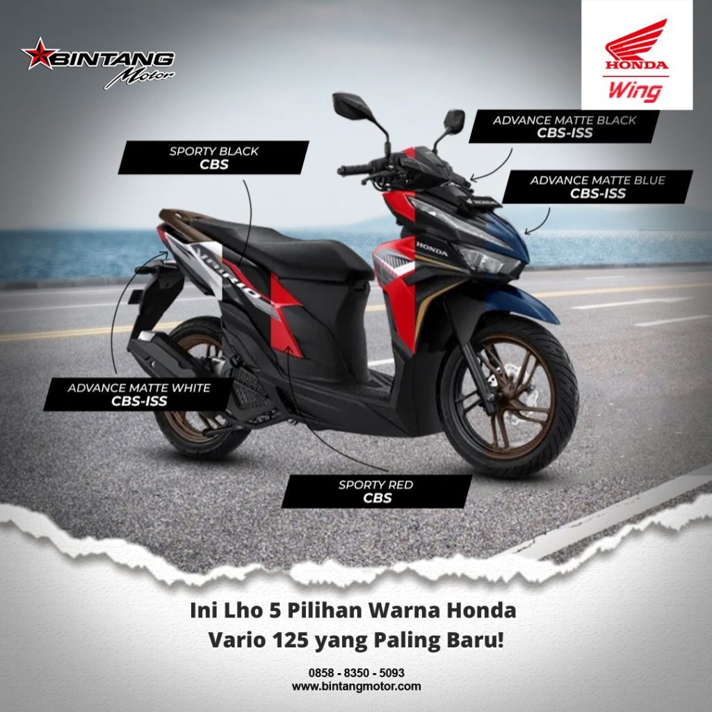 Warna Motor Vario Terbaru. Ini Lho 5 Pilihan Warna Honda Vario 125 yang Paling Baru!