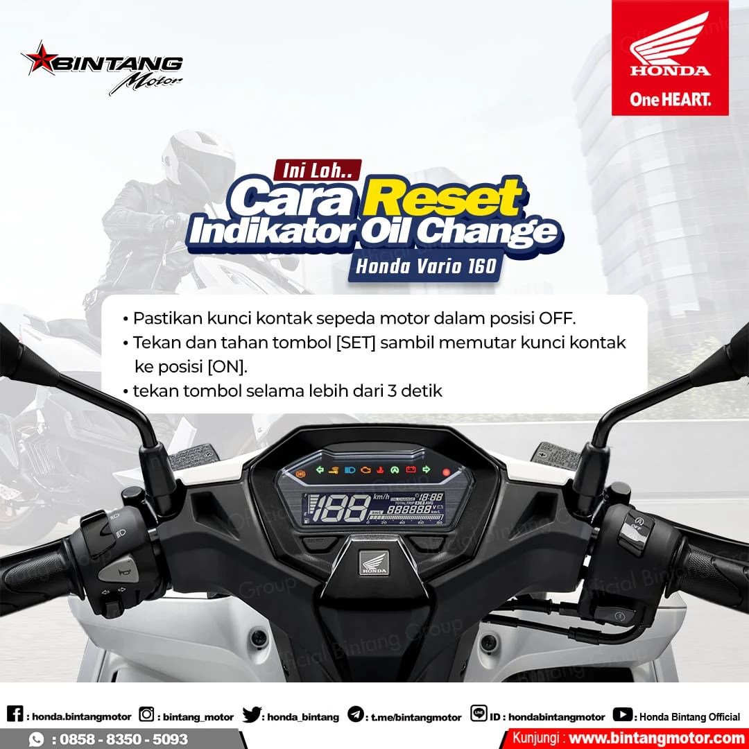 Reset Oli Vario 125. Cara Reset Indikator Oil Charge Pada Vario 160 Tanpa ke Bengkel