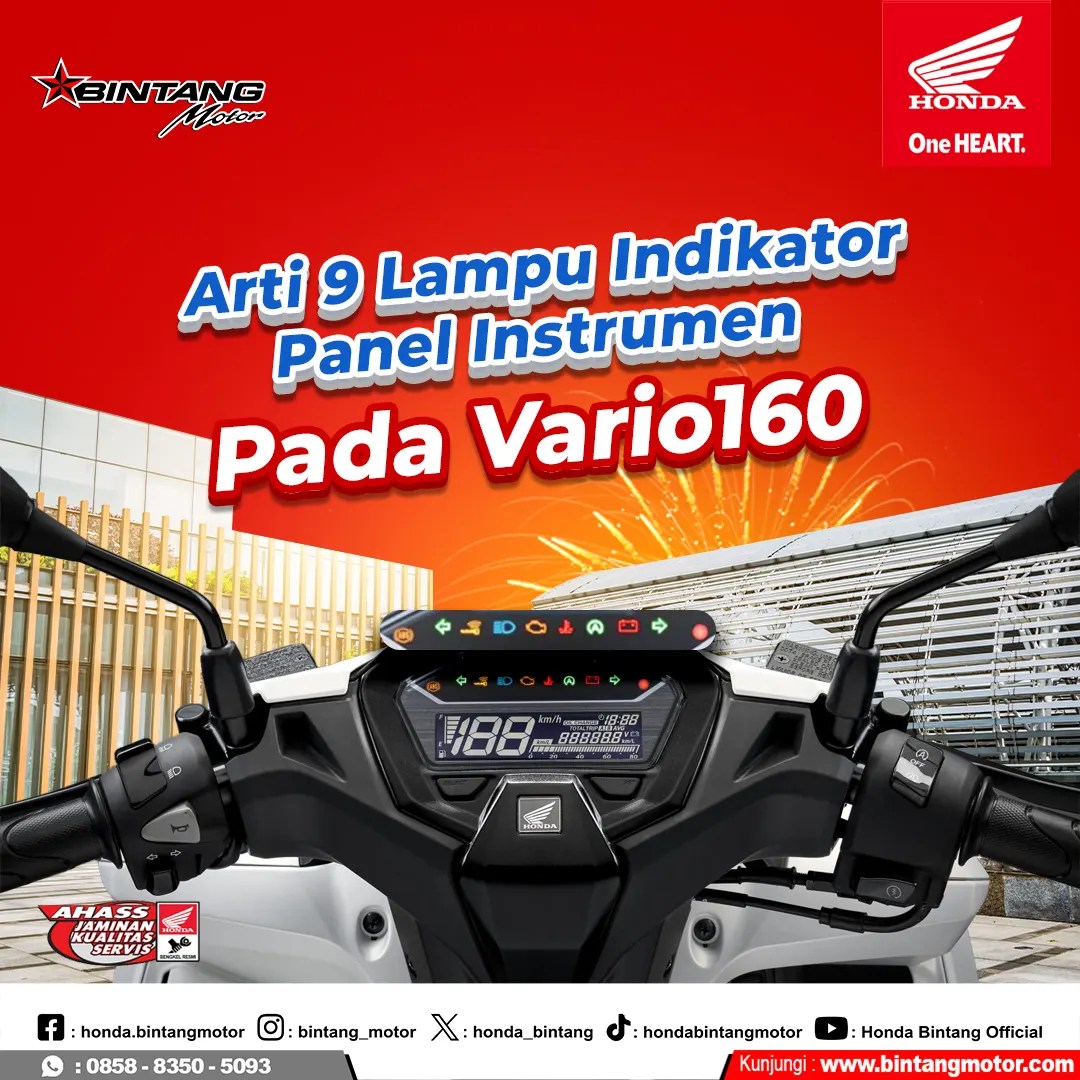 Lampu Indikator Motor Vario. Ini Arti Lampu Indikator Digital Panel Meter di Vario 160