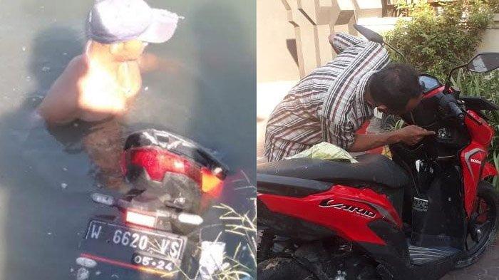 Vario 2019 Bekas Sidoarjo. Heboh Penemuan Honda Vario dalam Sungai yang Diduga Hasil Curian, Jok Dibuka Paksa dan Bekas Kunci T
