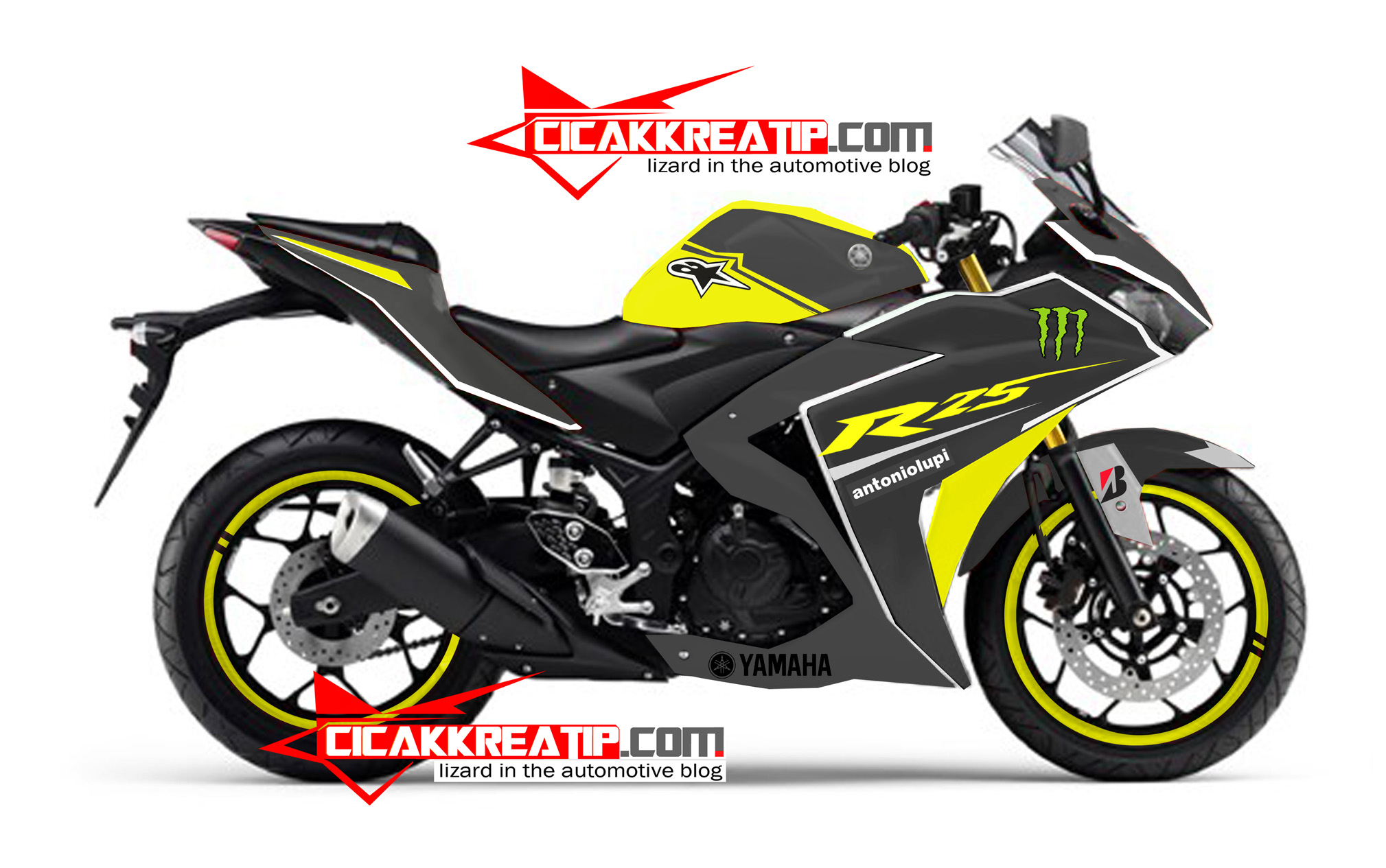 Modif Vario Kuning Hitam. Modif Yamaha R25… Warna kuning Kombinasi Hitam, Lumayan :D