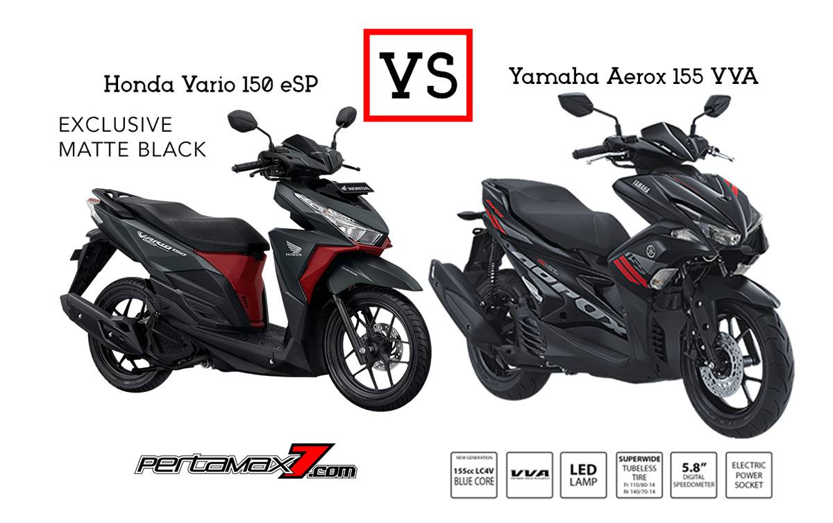 Harga Honda Vario 150 Esp 2017. Honda Vario 150 eSP VS Yamaha Aerox 155, Harga Beda Tipis .. Pilih Mana ? - Pertamax7.com