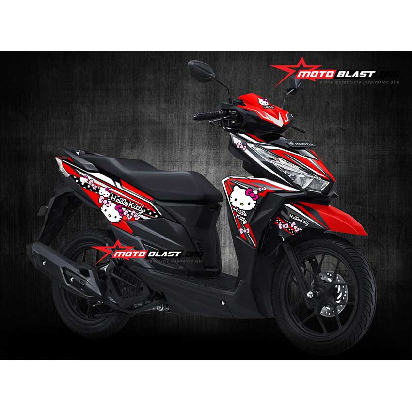 Decal Vario 150 Hello Kitty. Decal Stiker Honda Vario 150 Red HELLO KITTY