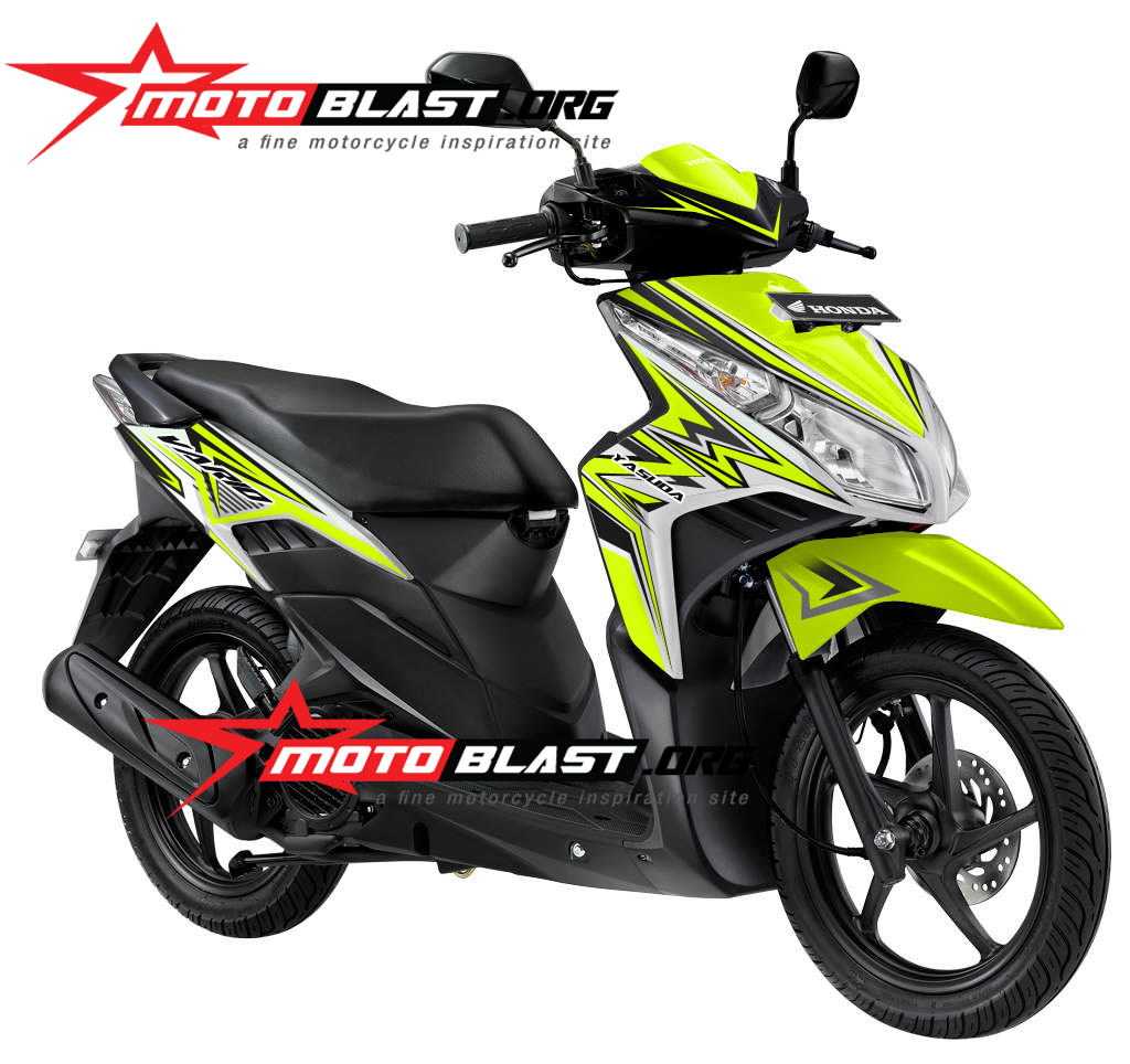 Striping Click Vario Techno 110. Grafis Inspirasi Honda Vario Techno 110 White Fresh!