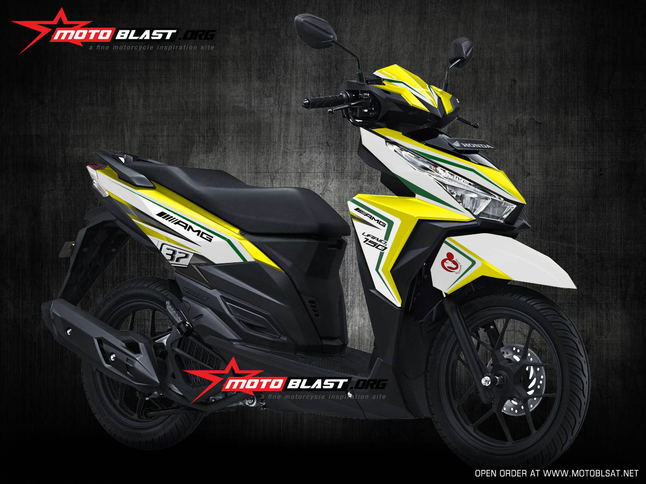 Vario Putih 150 Terbaru. Graphic Kit Modif striping Honda Vario 150 Black & White terbaru