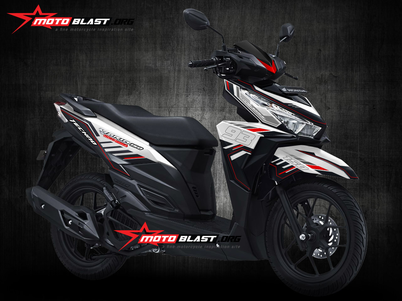 Vario 125 Fi Modif Simple. Graphic Kit Honda Vario 125/150Esp White HI-Tech