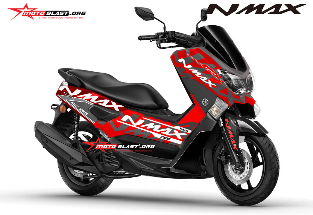 Modifikasi Vario Ala Nmax. Modifikasi motor matic terbaru Yamaha NMAX Red striping ala KTM RC