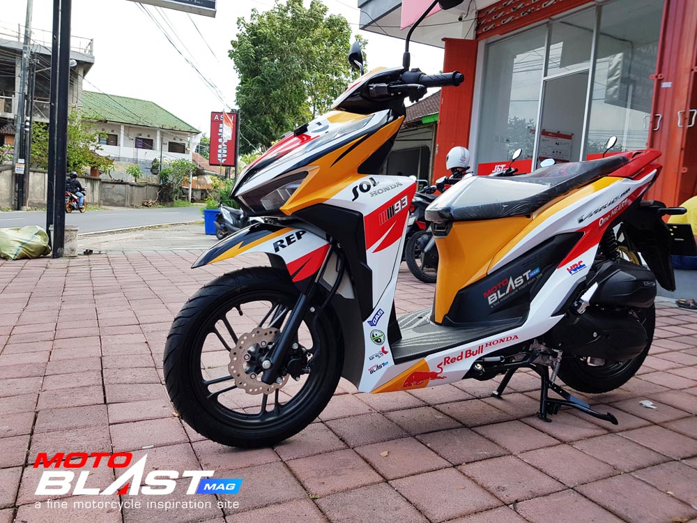 Dán Decal Xe Vario 2018. Ini dia Honda Vario 150 2018 livery Repsol Pertama kali di Indonesia (kayaknya) by Motoblast