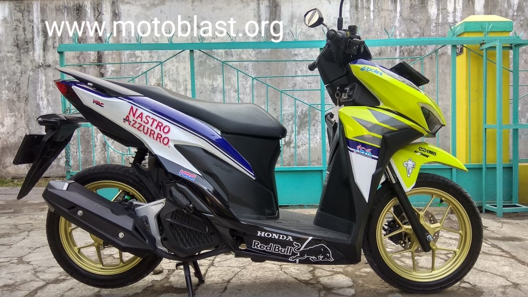 Modifikasi Vario 150 Yang Bagus. Honda Vario 150 2018 nastro azzuro. Bagus sekali F.E.R.G.U.S.O!!