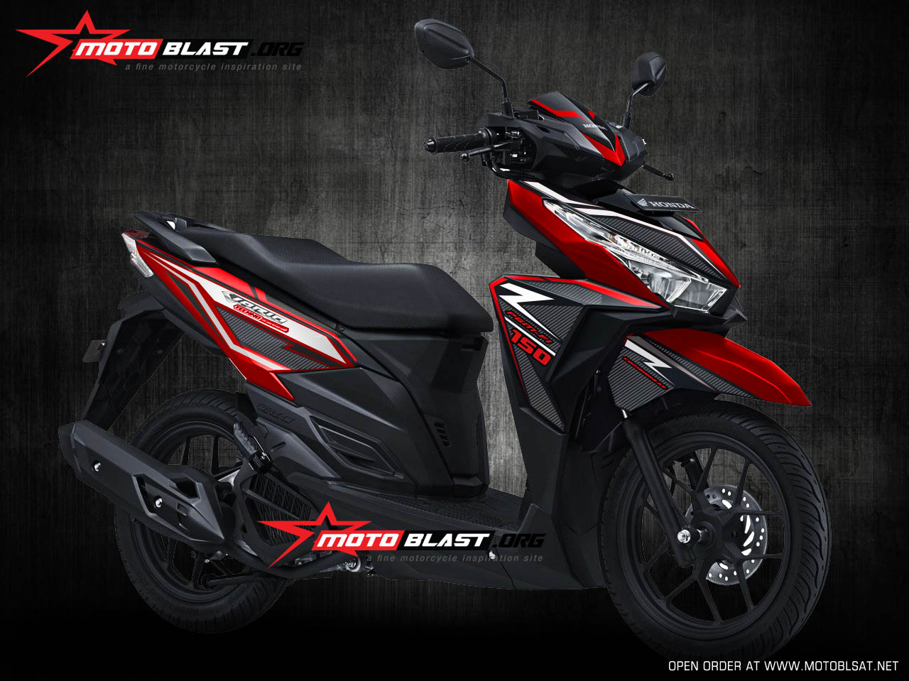 Vario 150 Red Modif. Grafis Inspirasi Modif striping Honda Vario ESP