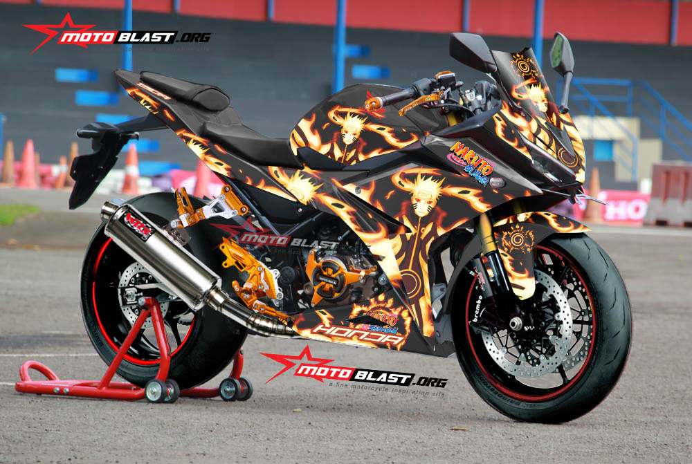 Stiker Motor Vario 150 Naruto. HOT : Graphic Kit honda all New CBR150R Black