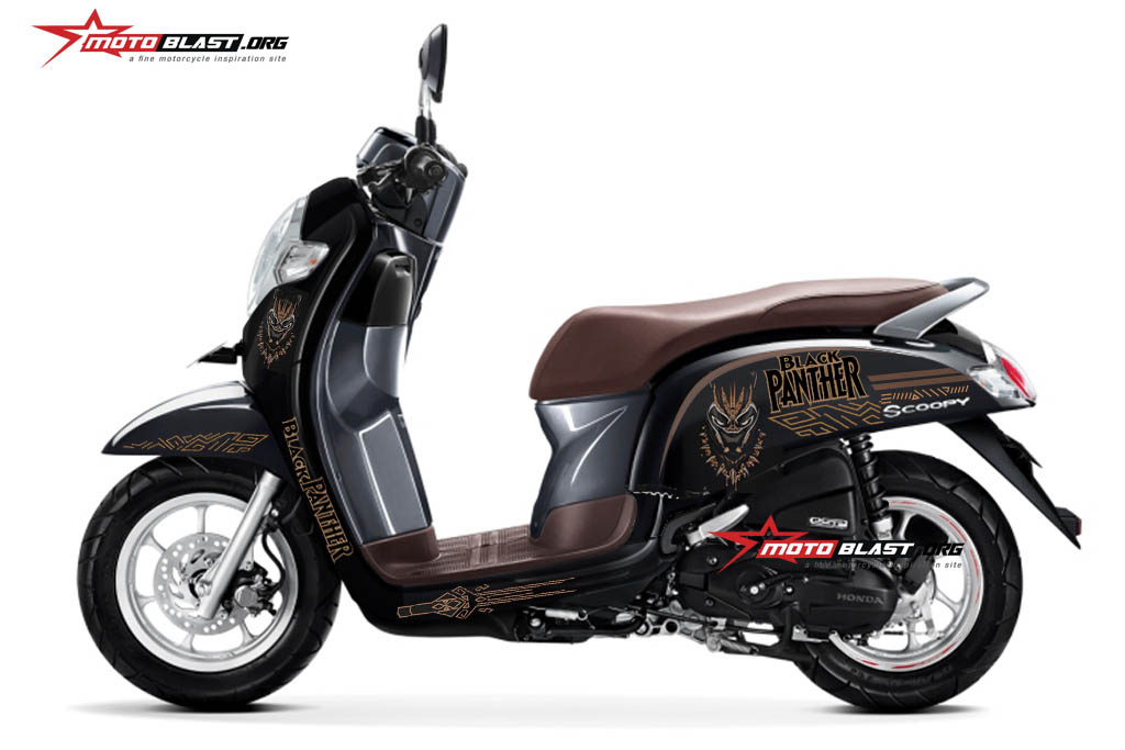 Vario 2017 Warna Coklat. Honda Scoopy Esp 2017 Stylish Black Livery Black Panther Brown