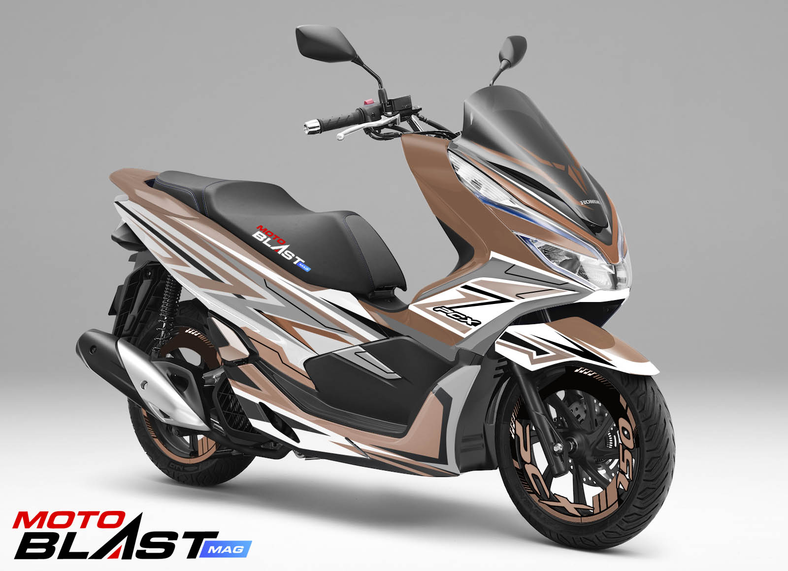 Modif Vario 150 Gold. Modifikasi Striping Honda PCX 150 warna Gold shadow