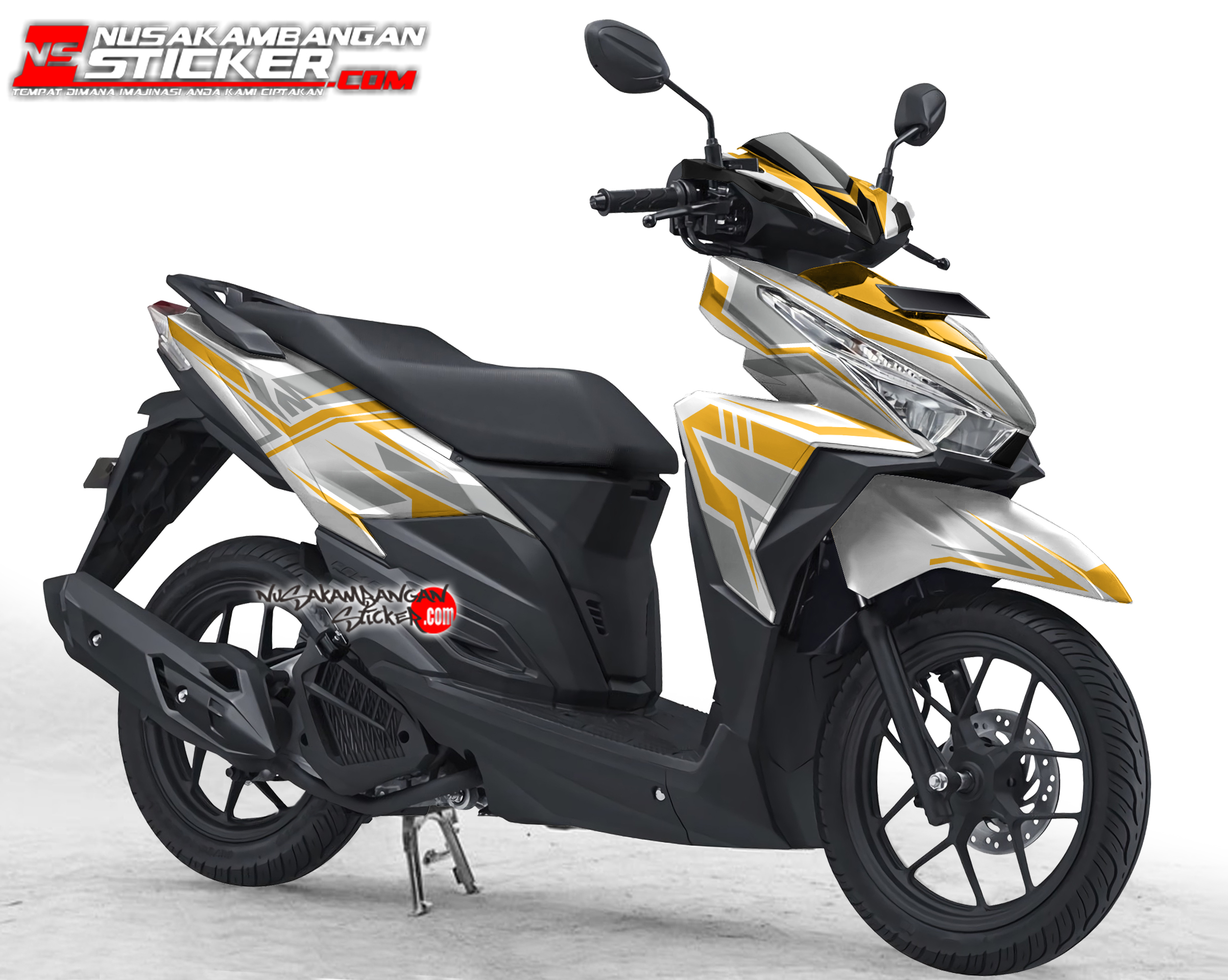 Variasi Stiker Motor Vario Putih. Variasi Stiker Vario 150 Putih