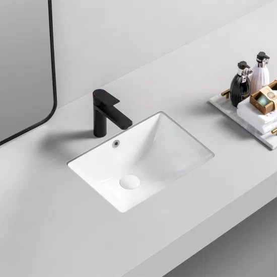 Duravit Vero Air Vanity. Ruang cuci modern segi empat persegi, Keramik di bawah Counter, Terpasang di Wash Basin Kamar mandi yang terhubung dengan air