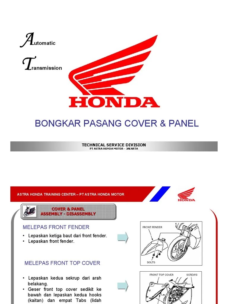 Pasang Tameng Vario. Bongkar Pasang Cover Panel Vario