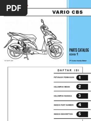 Part Catalog Honda Vario Techno 110. Parts Catalog VARIO Techno CBS 110