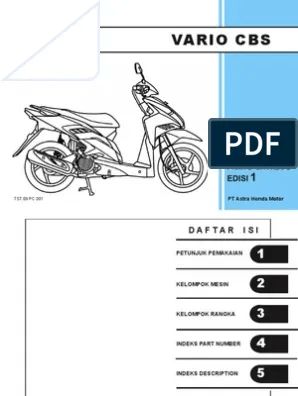 Buku Panduan Vario Techno 110. Parts Catalog VARIO Techno CBS 110