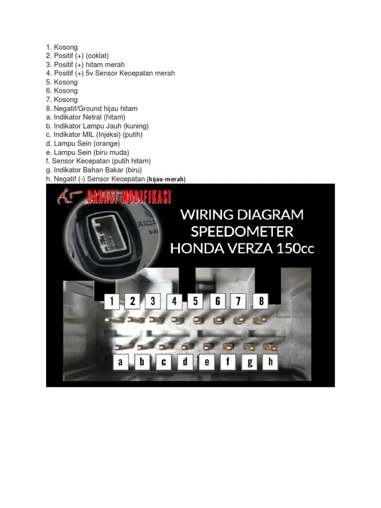 Wiring Diagram Speedometer Vario 150. Wiring Diagram