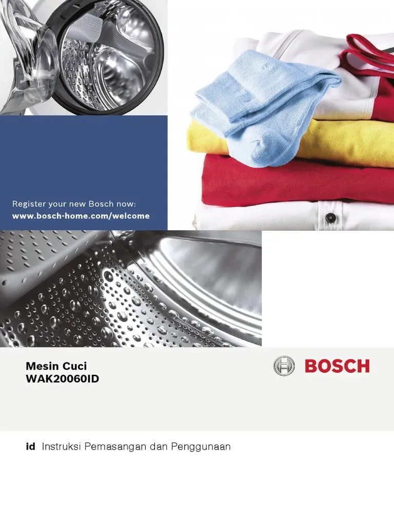 Bosch Logixx Washing Machine Pump Blocked. Panduan Menggunakan Mesin Cuci Bosh