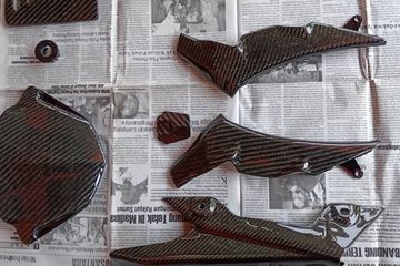 Skotlet Carbon Motor Vario. Segini Hitungan Biaya Lapis Carbon Kevlar Per Centimeter di Motor