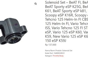 Harga Tps Vario 125 Led. Segini Biaya Ganti TPS Motor Matic Honda, Semua Tipe Pakai TPS yang Sama