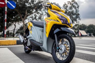 Honda Vario 125 Warna Abu Abu. Honda Vario 125 Tampil Stylish Berbodi Kuning Cerah dan Part Mewah