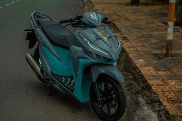 Xe Vario 125 Màu Xanh Ngọc. Honda Vario 150 Tampil Menarik, Pakai Baju Berwarna Abu dan Toska