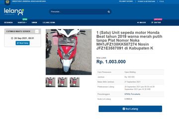 Vario Bekas Karawang. Honda BeAT Dilelang Rp 1 Jutaan, Supra Sampai Vario Rp 200-500 Ribuan