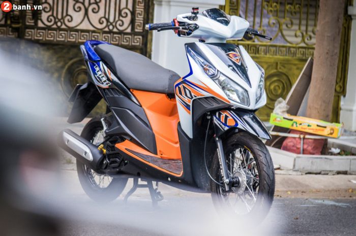 Modif Vario Techno 110 Warna Hitam. Modif Honda Vario Techno 110, Kombinasi Warna dan Part Bikin Kece!