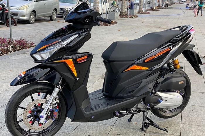 Xe Vario 125 Màu Xanh Xi Măng. Honda Vario 125 Dimodif Minimalis, Fokus Kaki-kaki Jadi Makin Keren