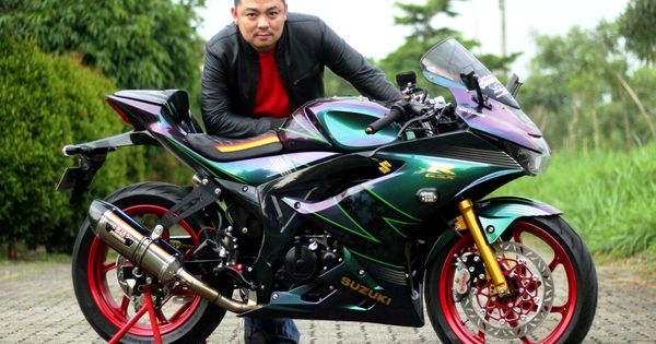 Modifikasi Honda Vario Cat Bunglon. Suzuki GSX-R150 Cat Bunglon Tambah Daun Spesial, Inspirasi dari Helm