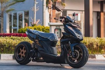 Honda Beat Pakai Pelek Vario 150. Bersolek Lowrider, Kaki-kaki Honda BeAT Pakai Pelek Custom Mirip TE37