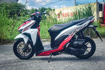 Modifikasi Motor Vario Merah Putih. Modifikasi Honda Vario 150, Bodi Standar, Tapi Bertabur Part Gahar