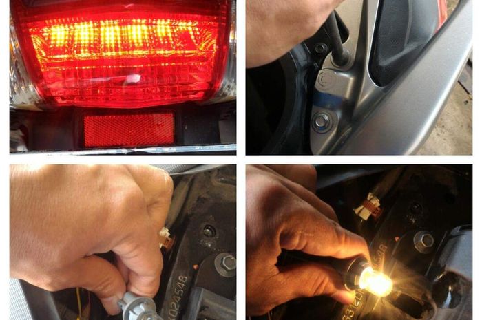 Lampu Senja Belakang Vario. Modal Seribu Rupiah, Lampu Belakang Yamaha NMAX Hidup Kembali