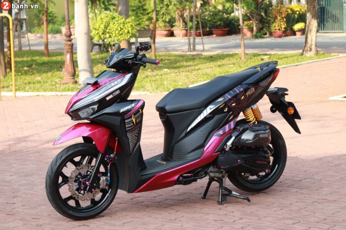 Vario Lên Full ốc Titan. Perempuan Punya Selera, Modifikasi Honda Vario Black Panther!