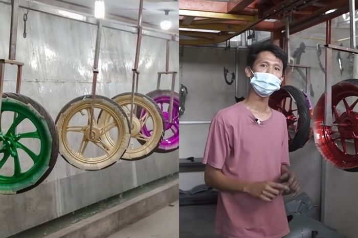 Harga Velg Motor Vario Warna Putih. Profil Surya Painting 18, Segini Harga Repaint Pelek Motor, Bebas Pilih Warna