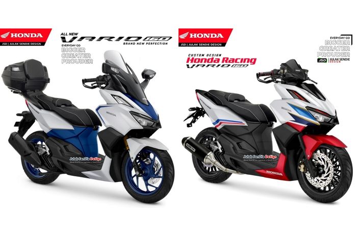 Vario 160 Modif Touring. Modifikasi Digital All New Honda Vario 160, Konsep Touring ala Honda Forza 250 Sampai Racing Look