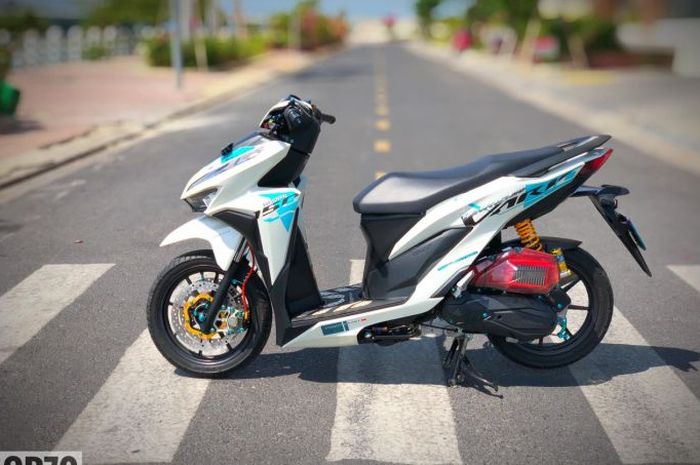 Modifikasi Vario 150 Warna Hitam. Motor Modifikasi Honda Vario 150 Pede Pakai Cakram Ganda di Depan