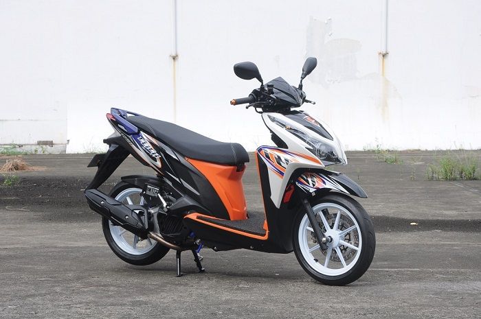 Motor Vario Techno Keren. Modifikasi Motor Honda Vario Techno 125 Pasang Grafis Click Thailand Kejar Konsep OEM Plus