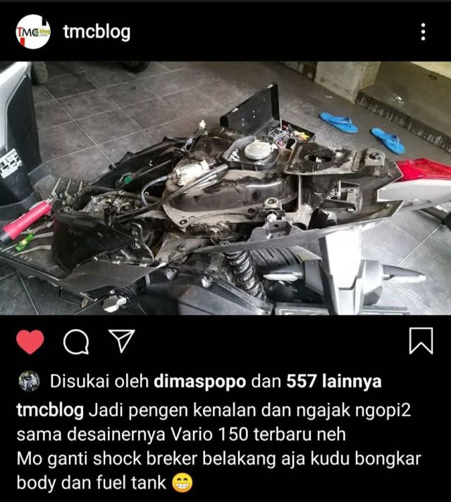 Cara Bongkar Shock Belakang Vario 150. Lepas suspensi matik Honda harus bongkar bodi itu tanda pede atau upaya menghalangi?
