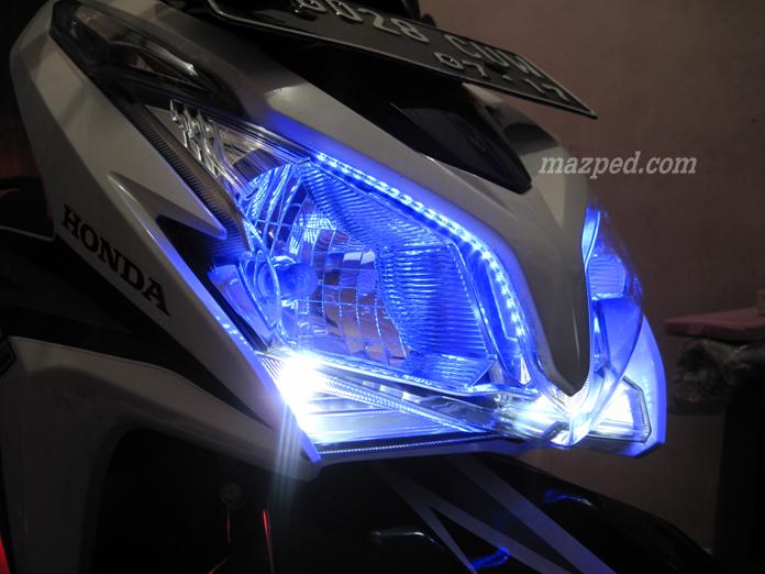 Reflektor Lampu Depan Vario 125 Old. DIY Pasang DRL Putih di Vario 125