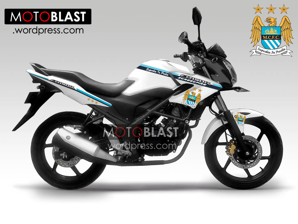 Vario Putih Biru Modif. Modif striping CB150R putih biru Man.City !