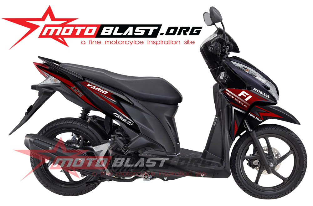 Modif Striping Vario 125 Putih. Modif Striping Honda Vario Techno 125 black!
