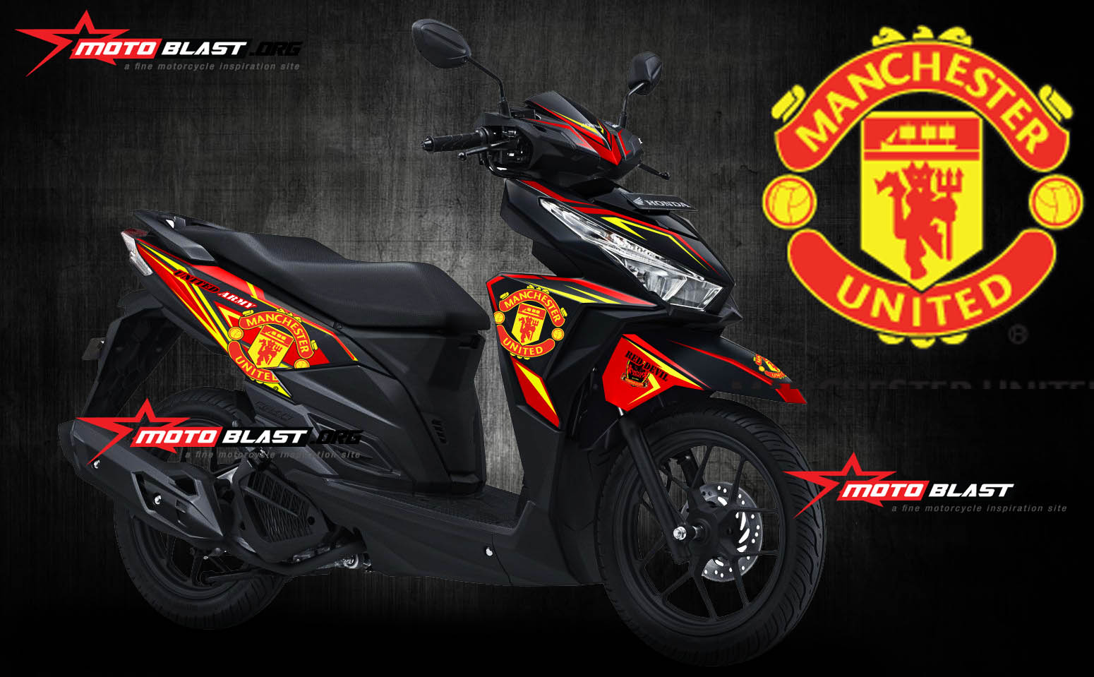 Vario 150 Black Modif. Grafis Inspirasi Modif Striping Honda Vario 150 Black tema Bola