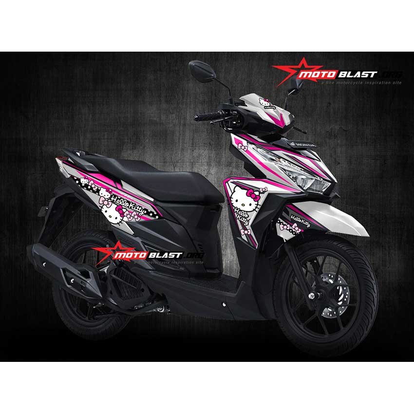 Decal Vario 150 Hello Kitty. Decal Stiker Honda Vario 150 White HELLO KITTY