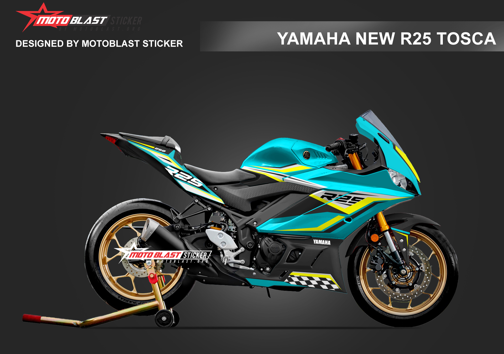 Modifikasi Vario Warna Tosca. Modifikasi Striping Yamaha New R25 Tosca