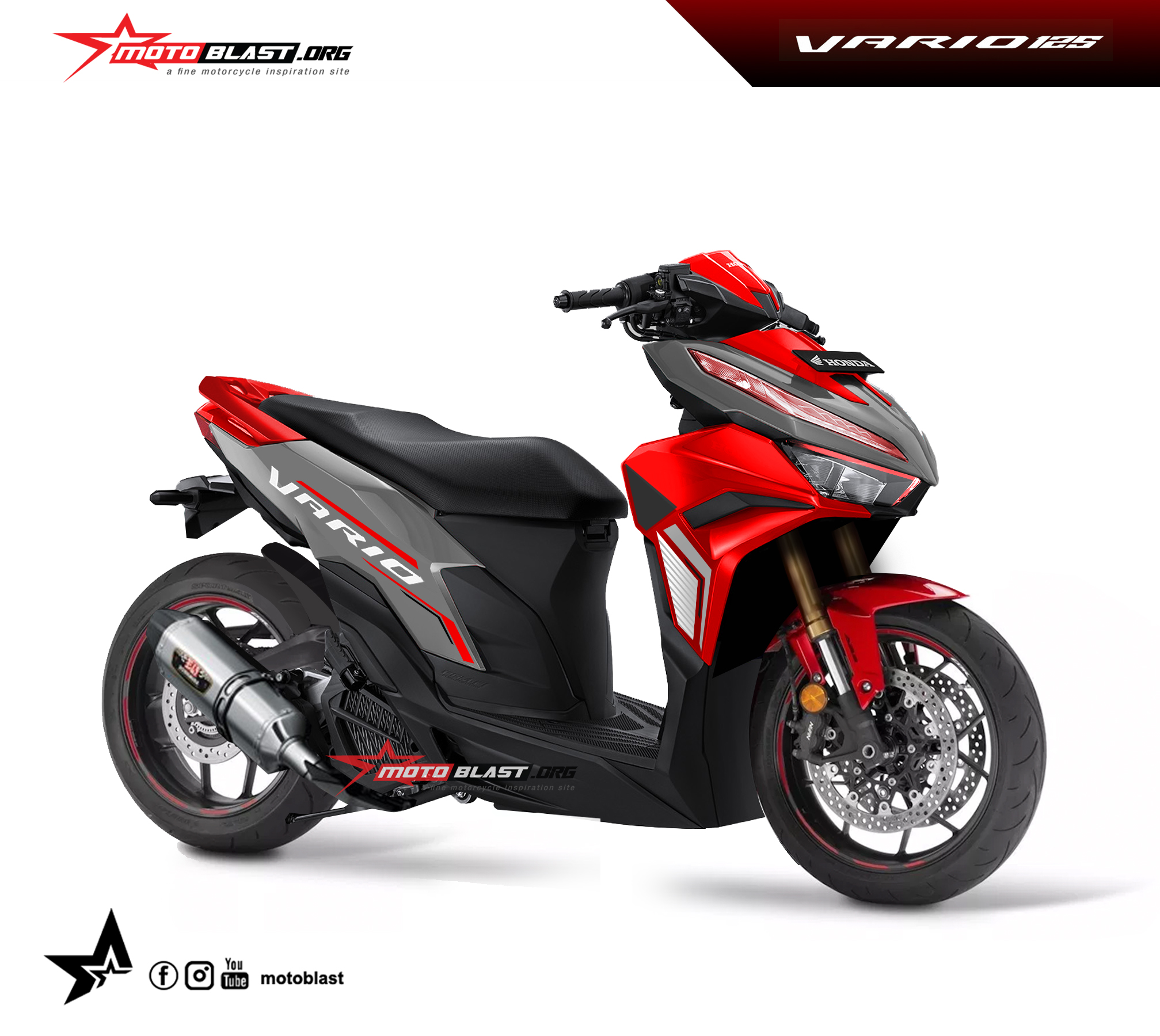 Spakbor Depan Vario Modif. Digital Modifikasi kaki kaki Honda New Vario 125 jadi matic kekar dan gagah